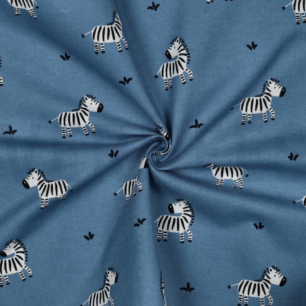 FLANELL ZEBRAS BLAU #7
