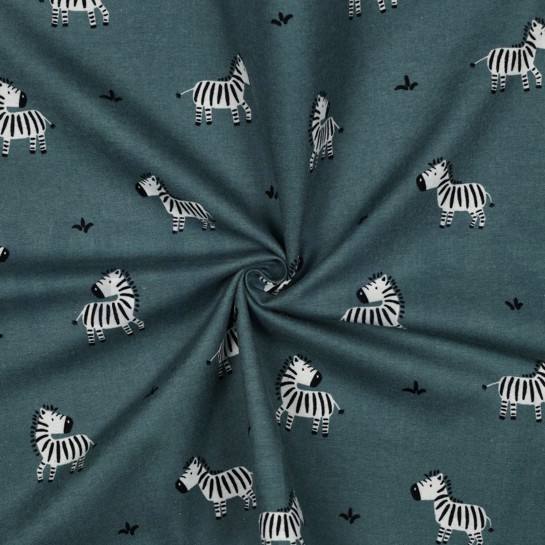 FLANELL ZEBRAS BLAU #7