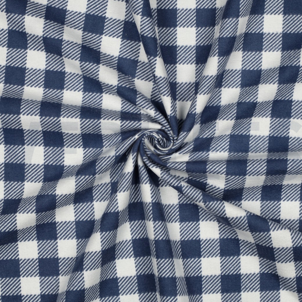 FLANELL KAROS BLAU #7