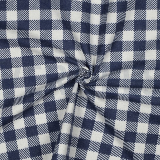 FLANELL KAROS BLAU #7