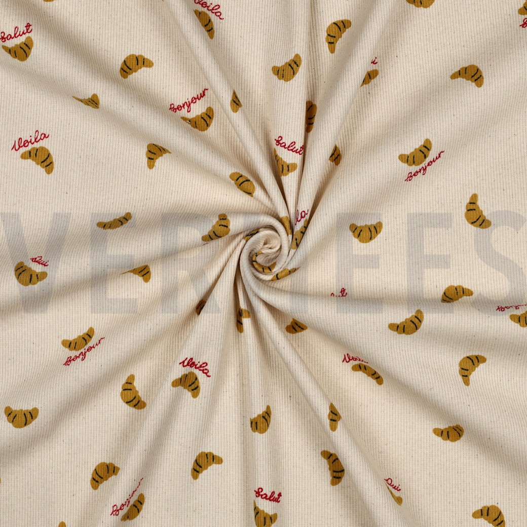RIB JERSEY NATUREL CROISSANTS NATUREL #7