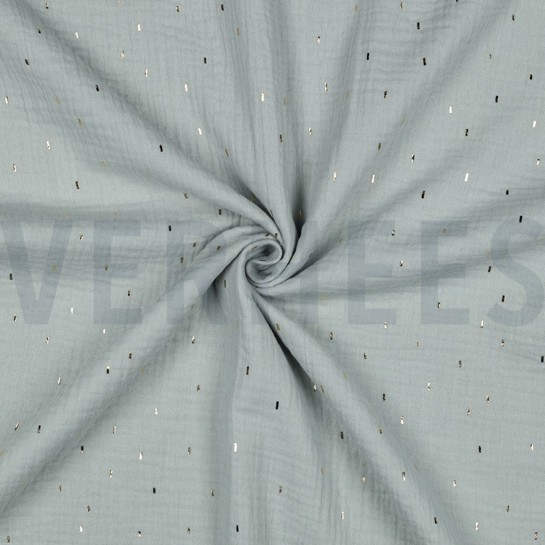 MUSSELIN FOLIE STREIFEN MINT/GOLD #7