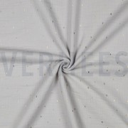 MUSSELIN FOLIE STREIFEN HELLGRAU / GOLD (thumbnail) #3