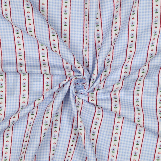 MUSSELIN DIGITAL KAROS BLAU #7