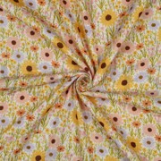 DOUBLE GAUZE DIGITAAL BLOEMEN GEEL (thumbnail) #3