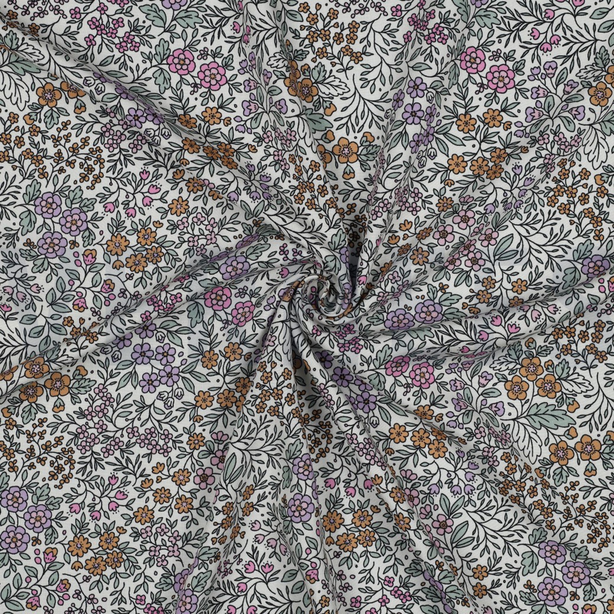 LENZING™ ECOVERO™ FLEURS BLANC CASSÉ (high resolution) #3