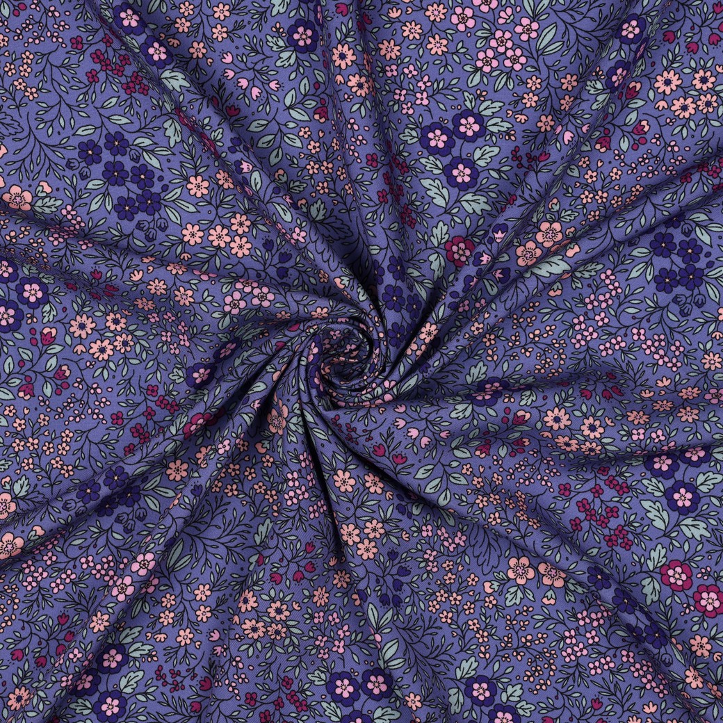 LENZING™ ECOVERO™ FLEURS VIOLET #7