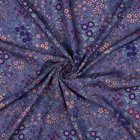 LENZING™ ECOVERO™ BLUMEN LILA/VIOLETT #7