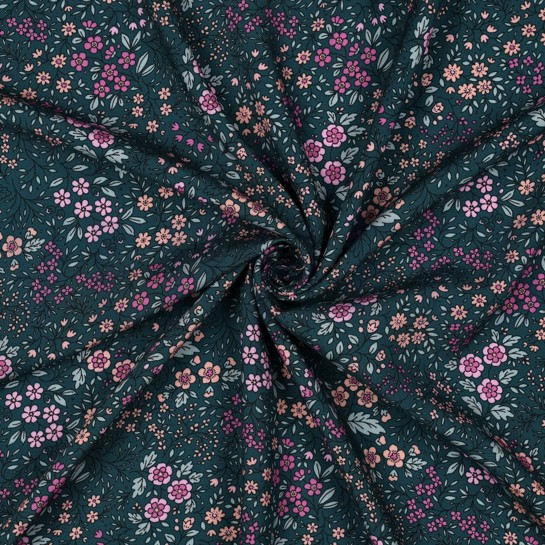 LENZING™ ECOVERO™ BLUMEN GRÜN #7