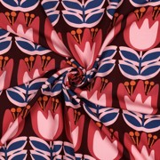 LENZING™ ECOVERO™ BLUMEN BORDEAUXROT (thumbnail) #3