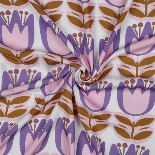 LENZING™ ECOVERO™ FLEURS BLANC #7