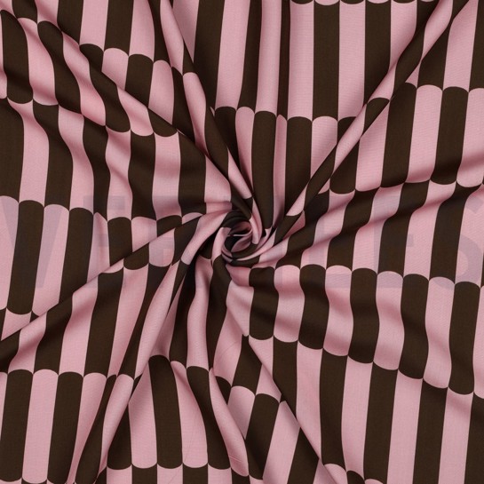 LENZING™ ECOVERO™ STRIPES BROWN #7