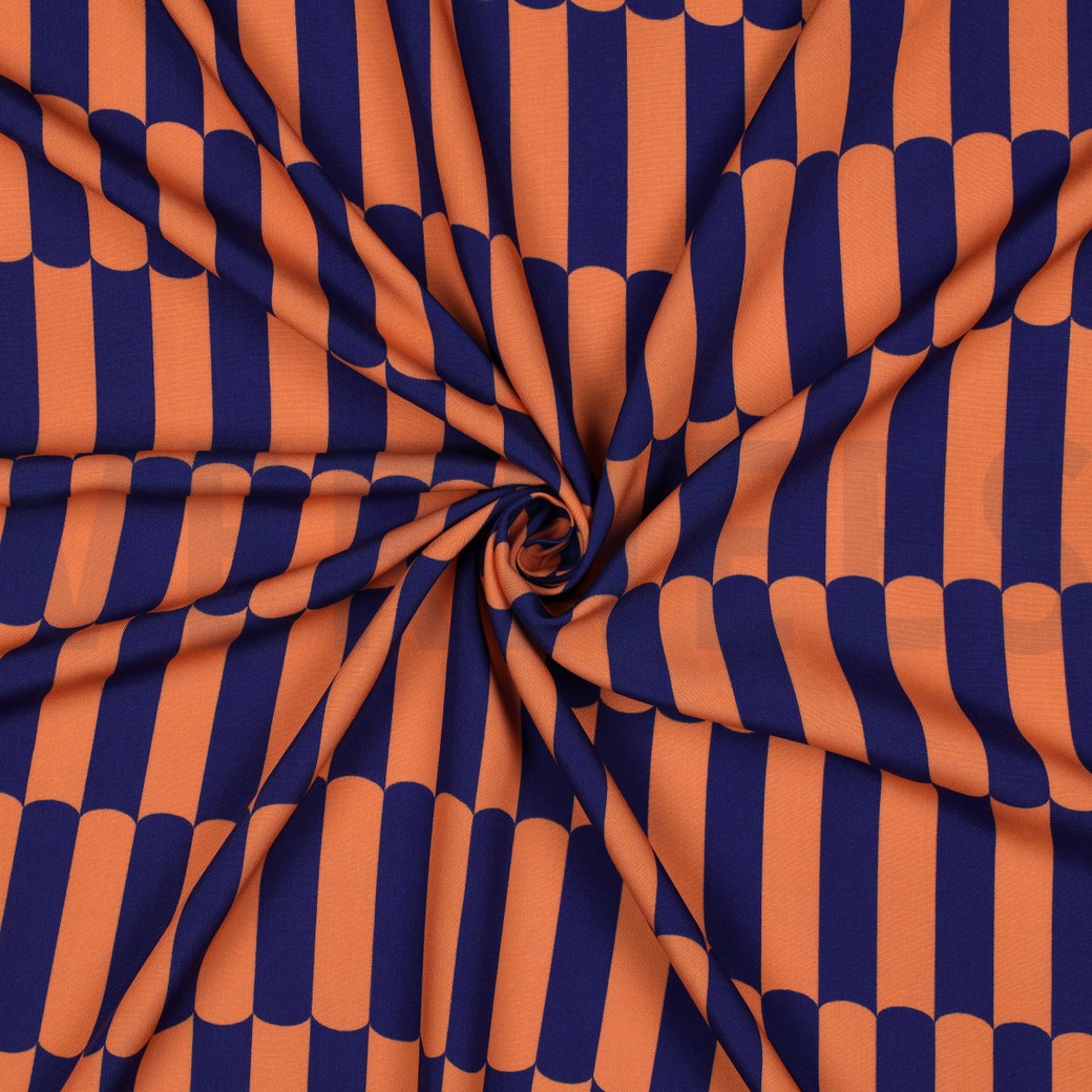 LENZING™ ECOVERO™ STRIPES COBALT #7
