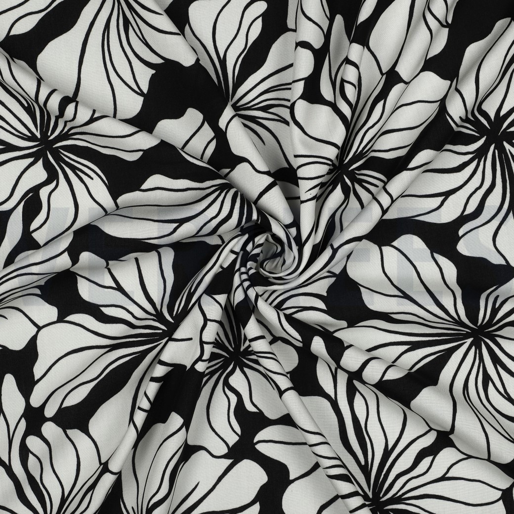 VISCOSE RADIANCE FLEURS NOIR #7
