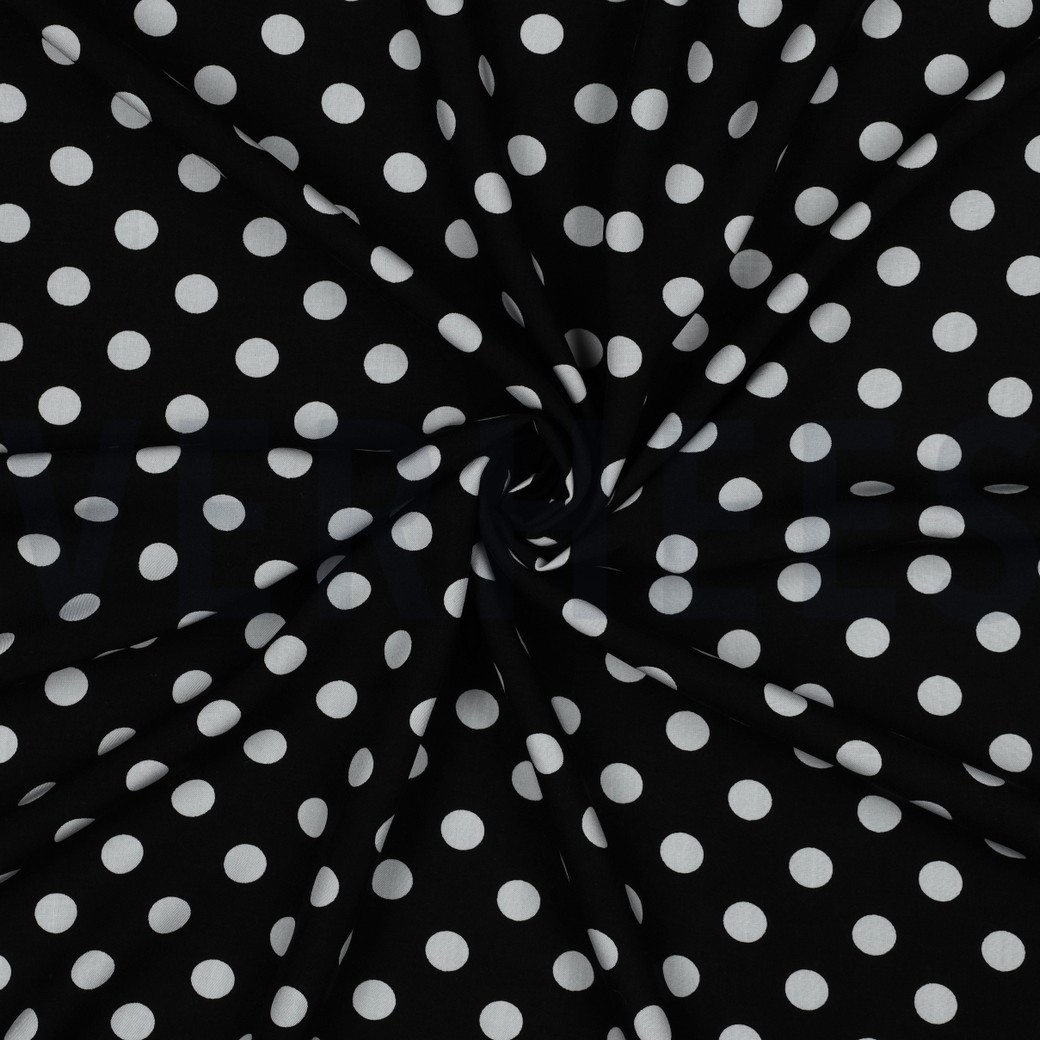 VISCOSE RADIANCE POLKA DOTS BLACK #7