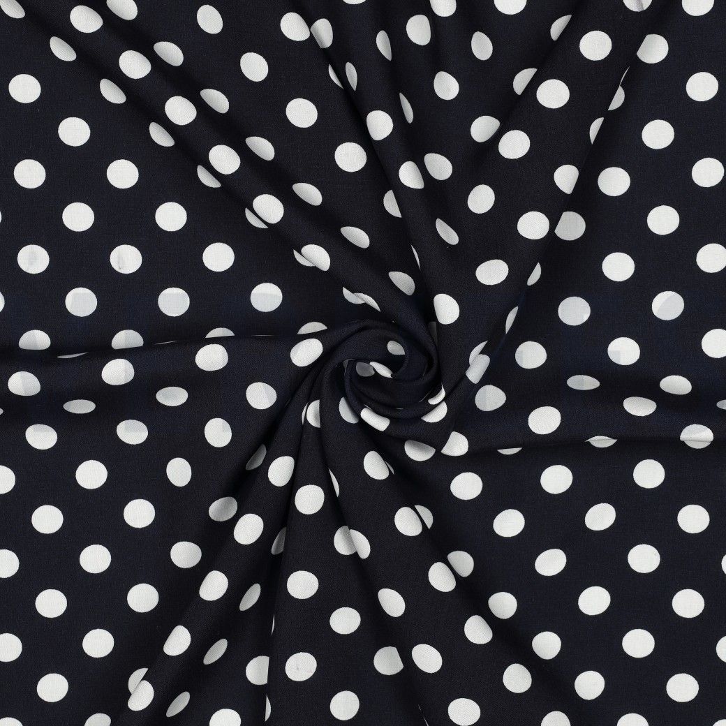 VISCOSE RADIANCE POIS BLEU MARINE #7