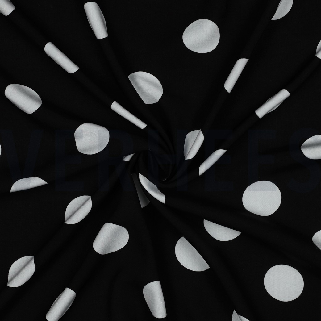 VISCOSE RADIANCE POLKA DOTS ZWART #7