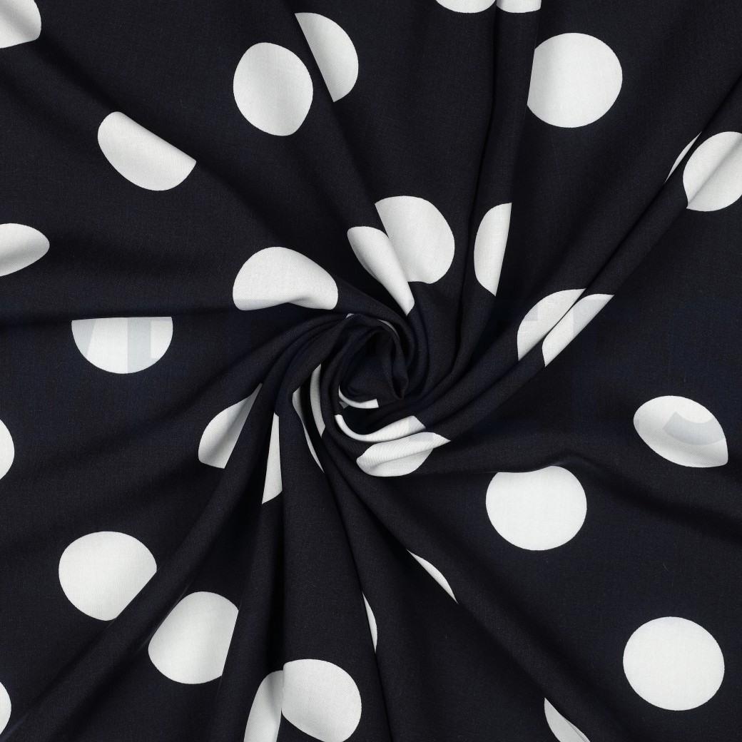 VISCOSE RADIANCE POIS BLEU MARINE #7
