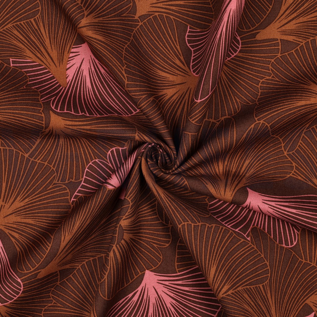 TOILE DÉCORATION FEUILLES BRUN #7