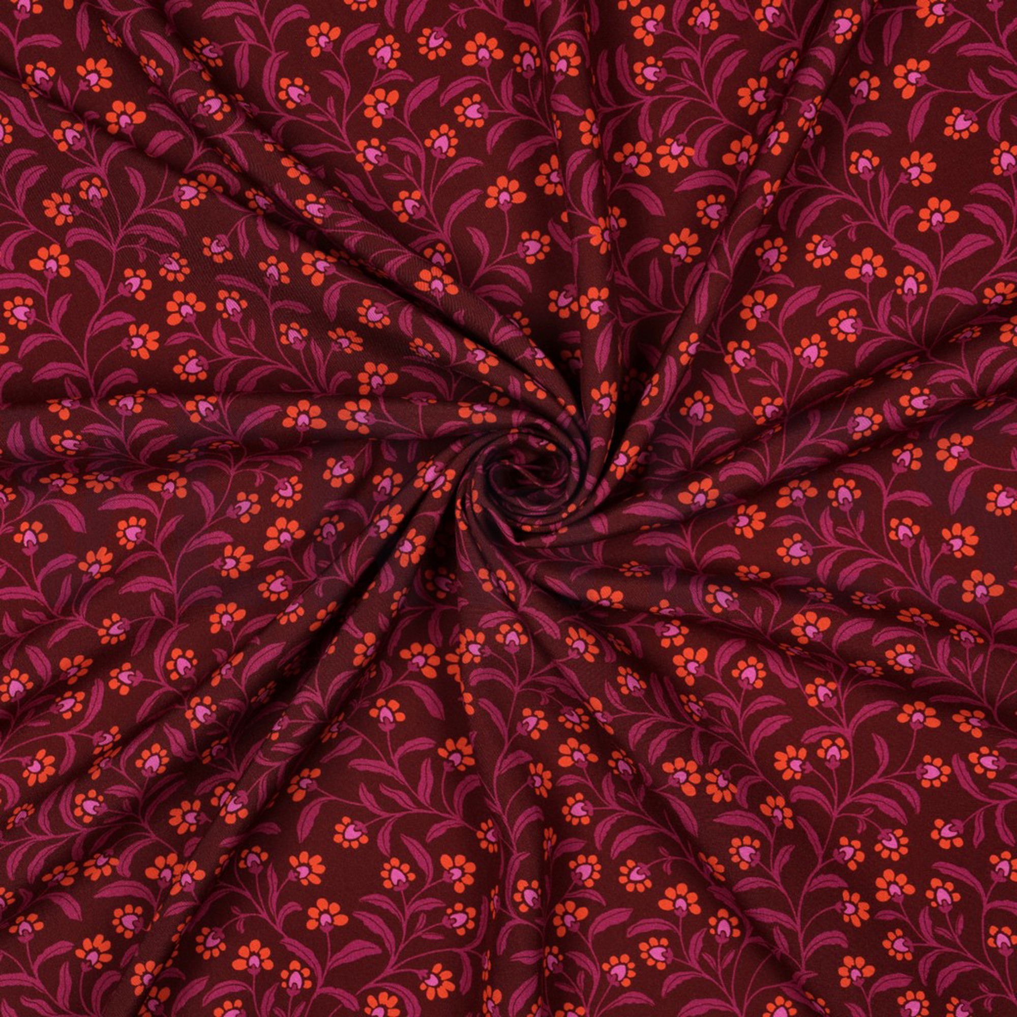 VISCOSE RADIANCE FLEURS BORDEAUX (high resolution) #3