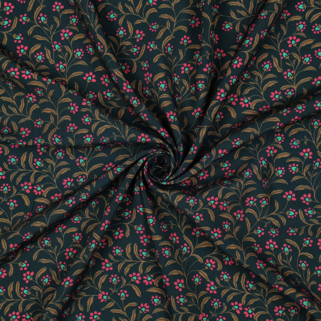 VISCOSE RADIANCE FLEURS VERT #7