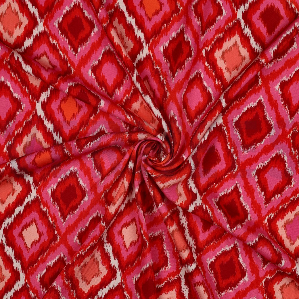 VISKOSE RADIANCE DIGITAL ABSTRAKT ROT #7