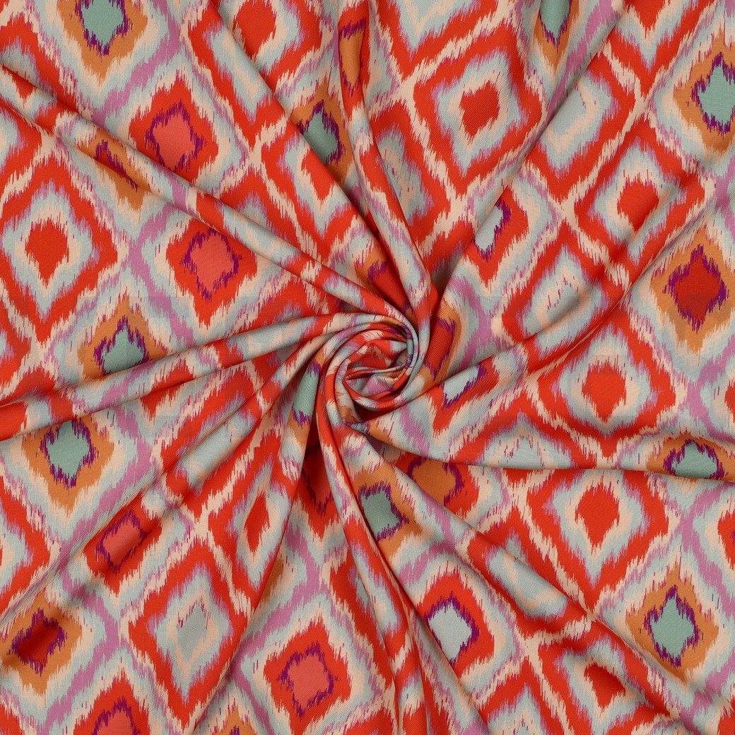 VISCOSE RADIANCE DIGITAL ABSTRACT ORANGE #7