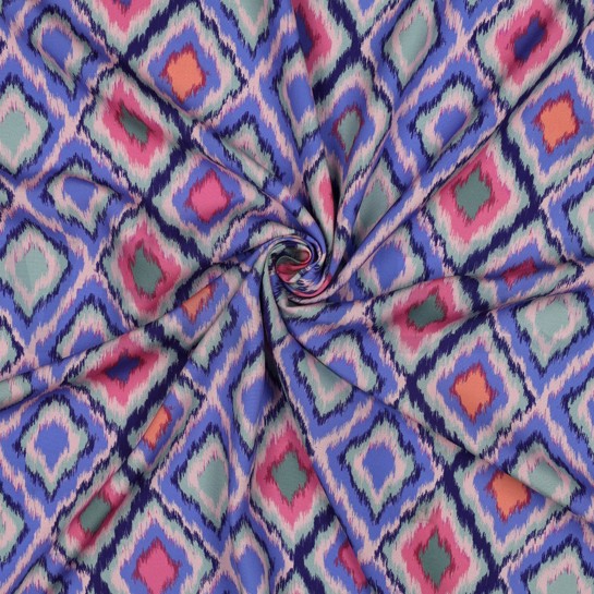 VISKOSE RADIANCE DIGITAL ABSTRAKT LILA/VIOLETT #7