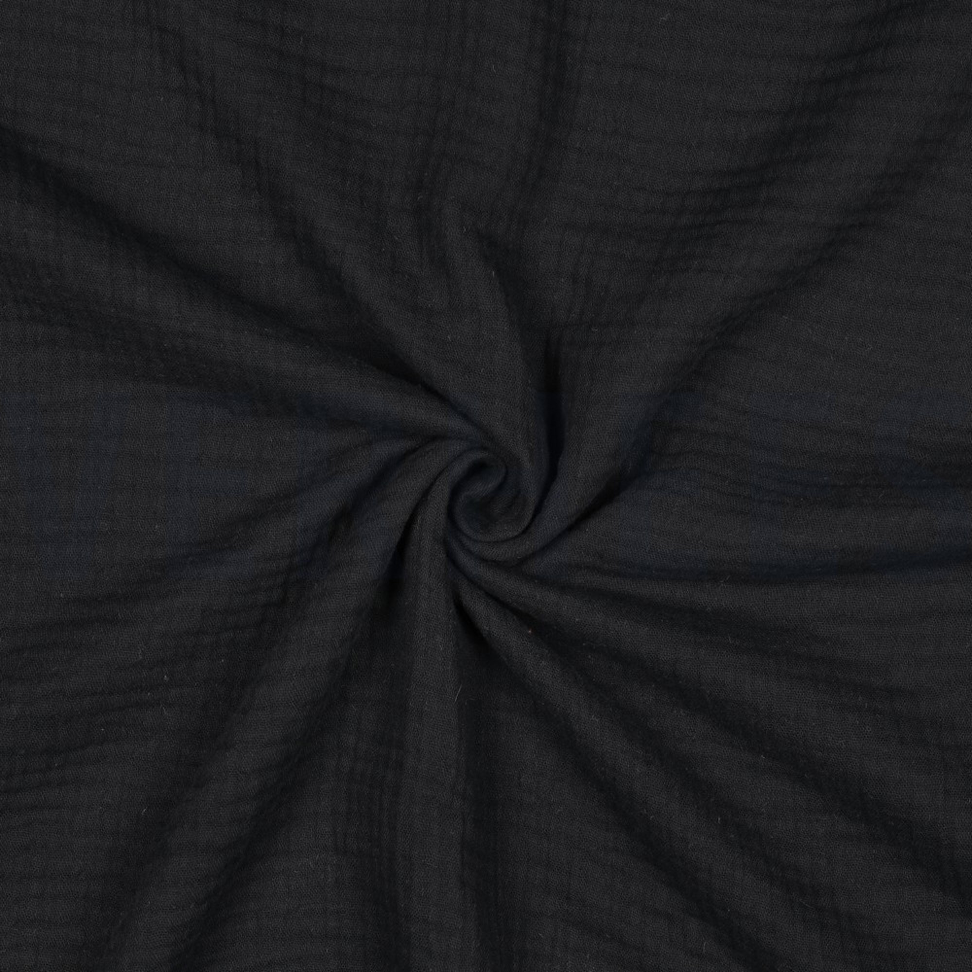 BAUMWOLLE MUSSELIN DREILAGIG GOTS SCHWARZ (high resolution) #3