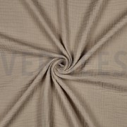 BAUMWOLLE MUSSELIN DREILAGIG GOTS SAND (thumbnail) #3