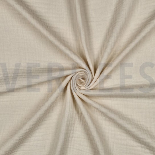 BAUMWOLLE MUSSELIN DREILAGIG GOTS NATUR #7