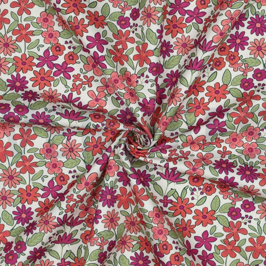 CANVAS BLOEMEN GEBROKEN WIT #7