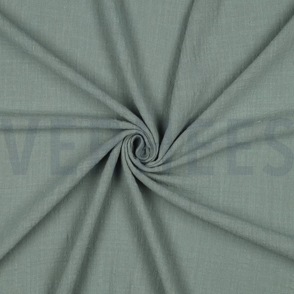 COTTON SLUB WASHED OLD GREEN #7