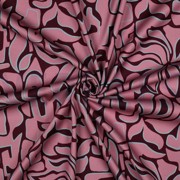 VISKOSE ROSELLA STRETCH ABSTRACT BORDEAUXROT (thumbnail) #3