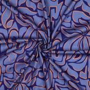 VISKOSE ROSELLA STRETCH ABSTRACT KOBALTBLAU (thumbnail) #3