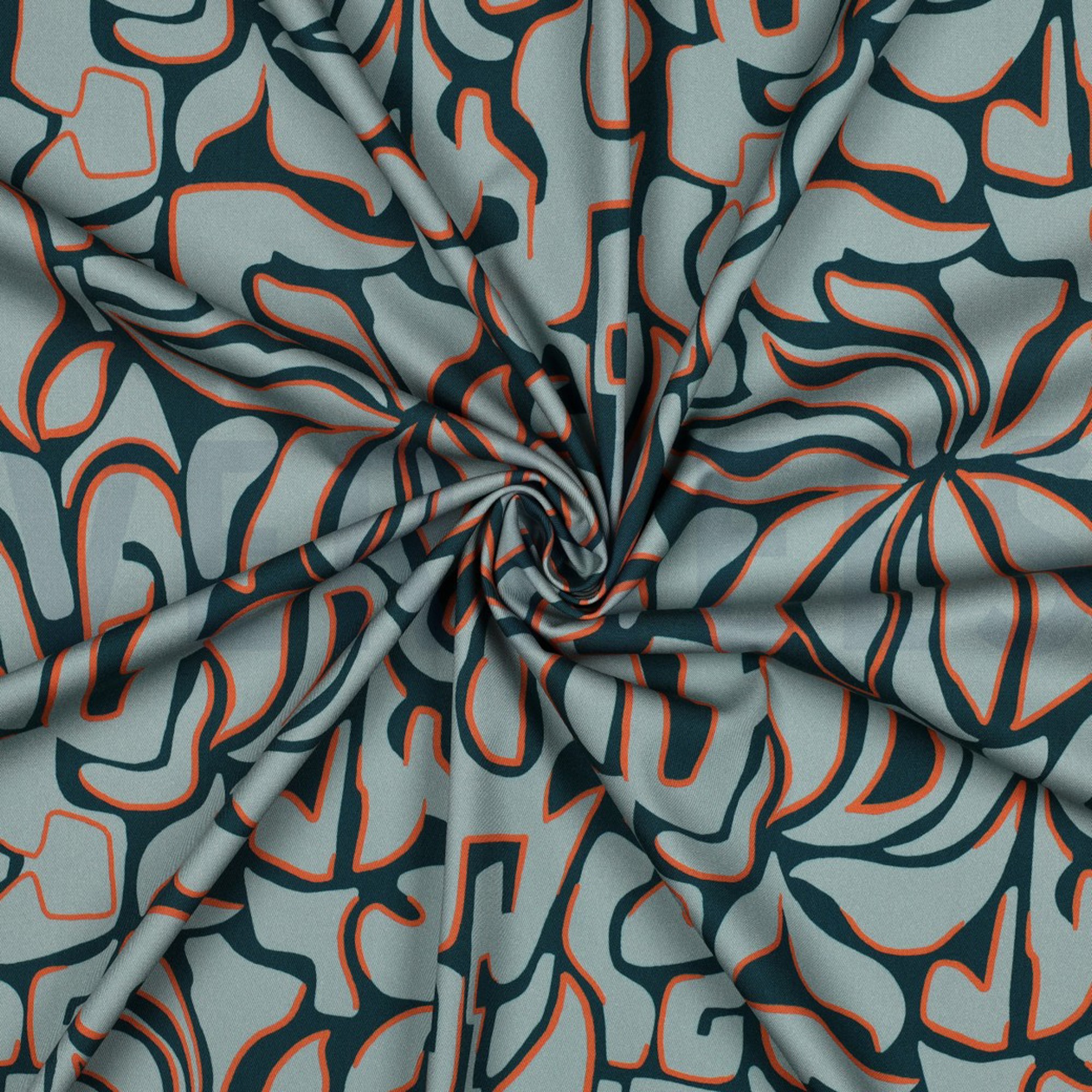 VISKOSE ROSELLA STRETCH ABSTRACT PETROL (high resolution) #3