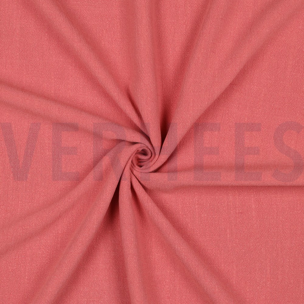 LIN VISCOSE LAVÉ CORAIL #7