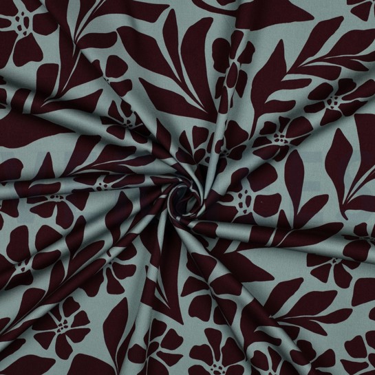 VISKOSE ROSELLA STRETCH BLUMEN SALBEI #7