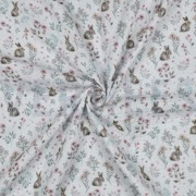 MUSSELIN GOTS DIGITAL WALDTIERE WEISS (thumbnail) #3