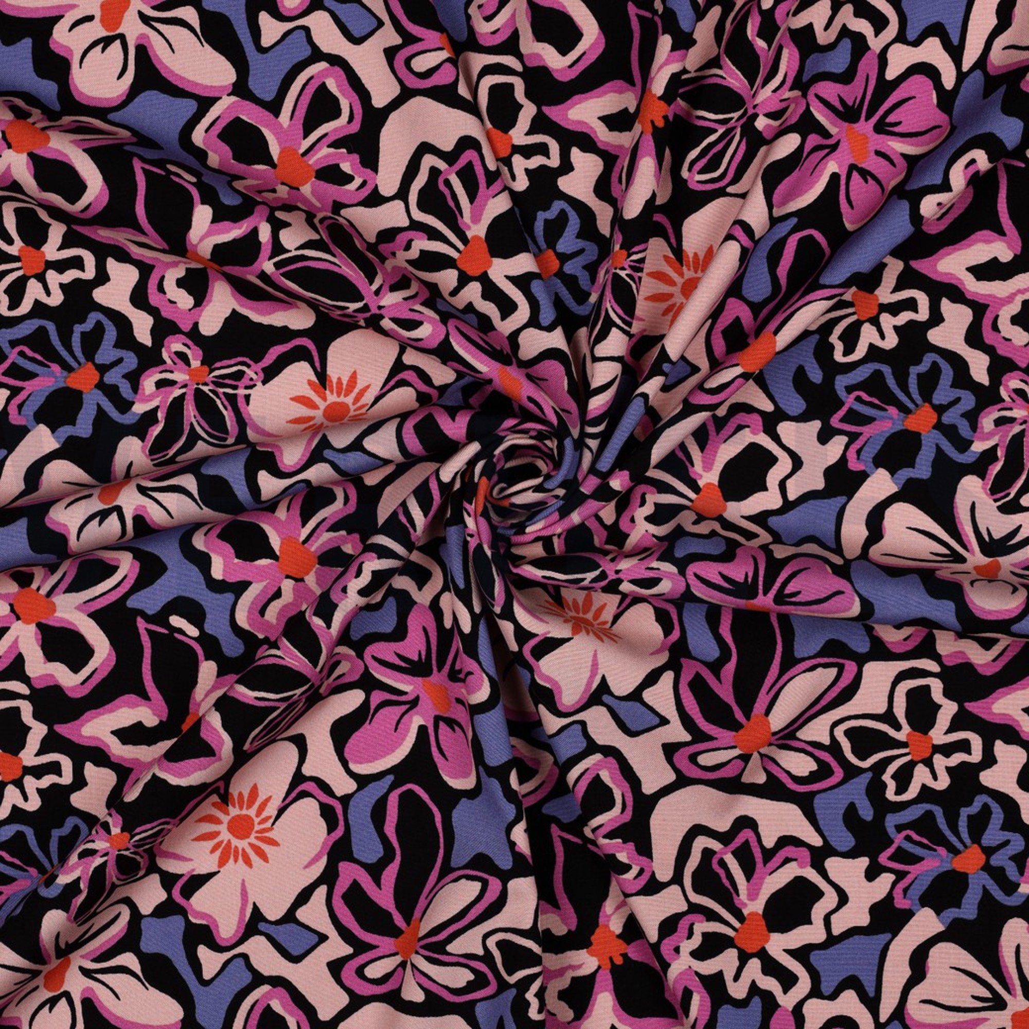 VISCOSE STRETCH FLOWERS BLACK (high resolution) #3