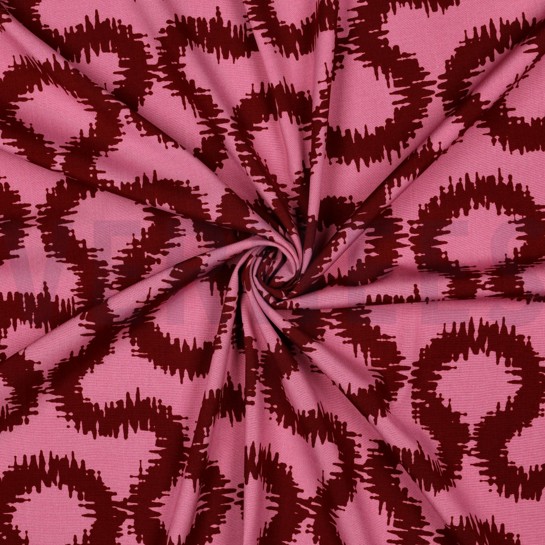 VISKOSE STRETCH ABSTRACT ROSA #7