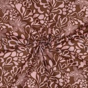 BAUMWOLLE VOILE BLUMEN KAMEL (thumbnail) #3