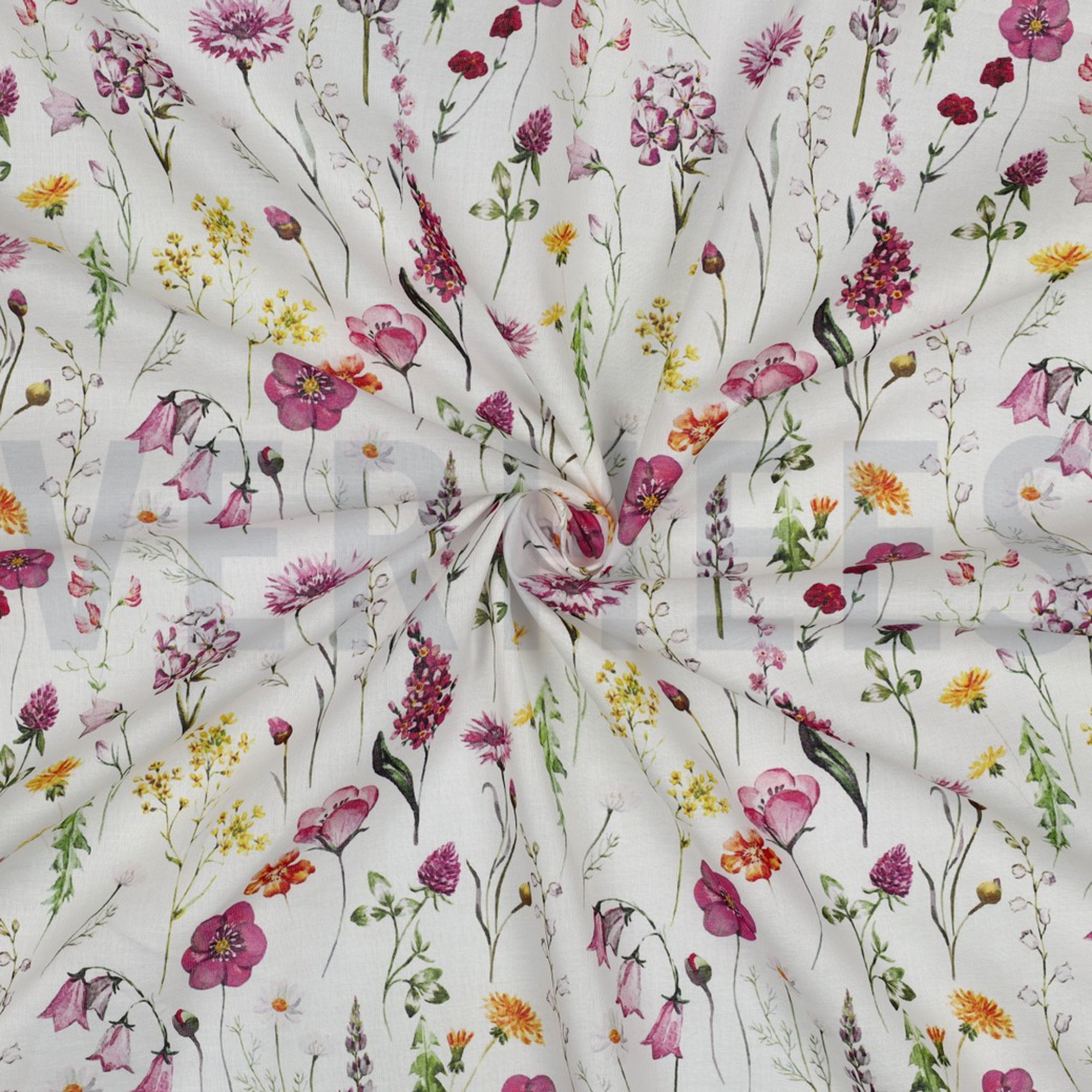 BAUMWOLLE VOILE DIGITAL BLUMEN WEISS (high resolution) #3