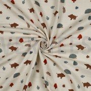 MUSSELIN GOTS NATURAL WALDTIERE NATUR (thumbnail) #3
