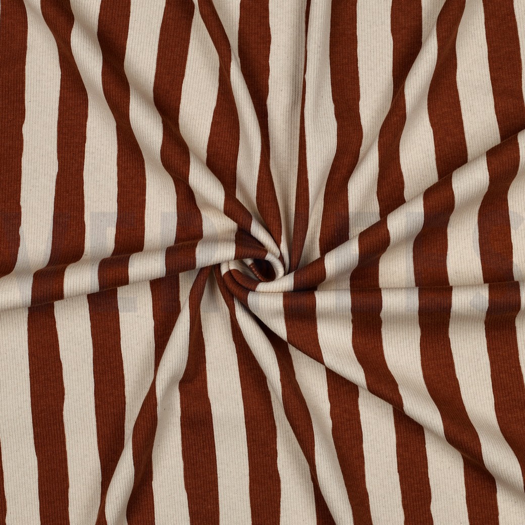 RIB JERSEY GOTS NATURAL STRIPES NATURAL #7