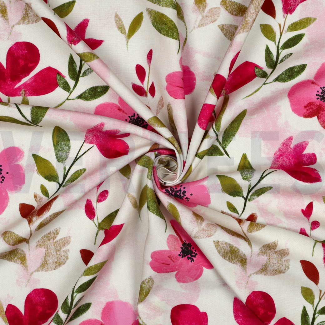 VISCOSE RADIANCE DIGITAL FLOWERS PINK #7