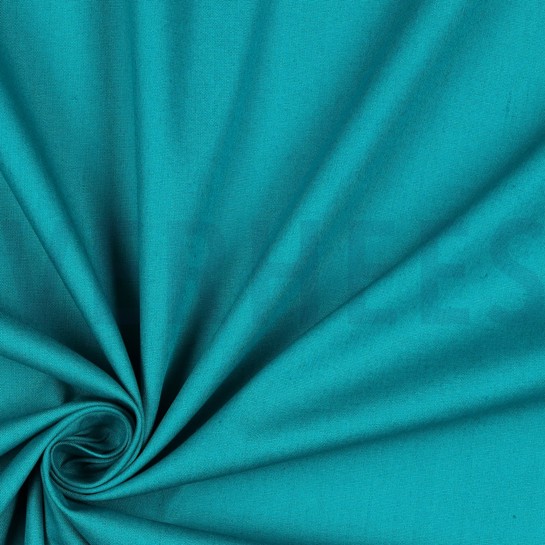 BAUMWOLLE POPELINE GOTS PETROL #7