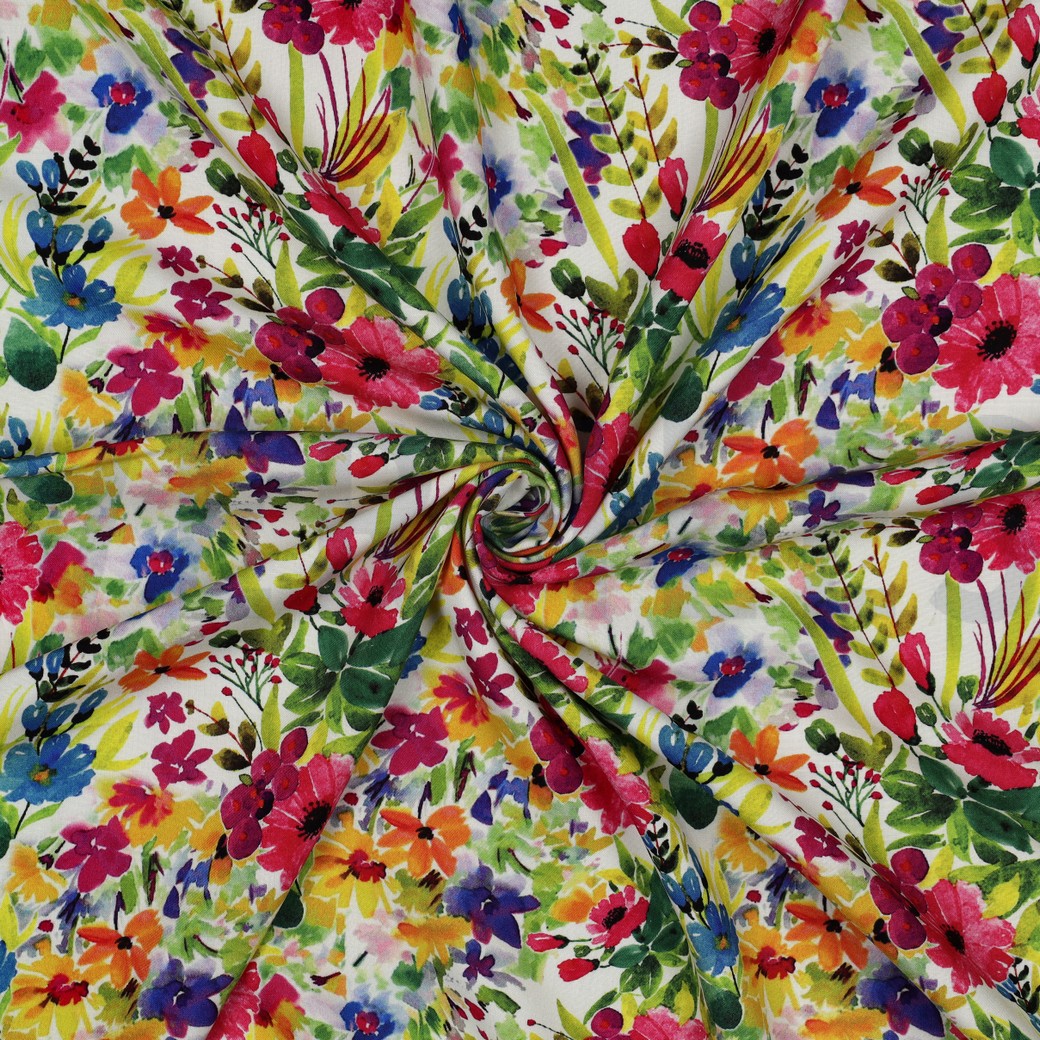 VISCOSE RADIANCE DIGITAAL BLOEMEN MULTI #7