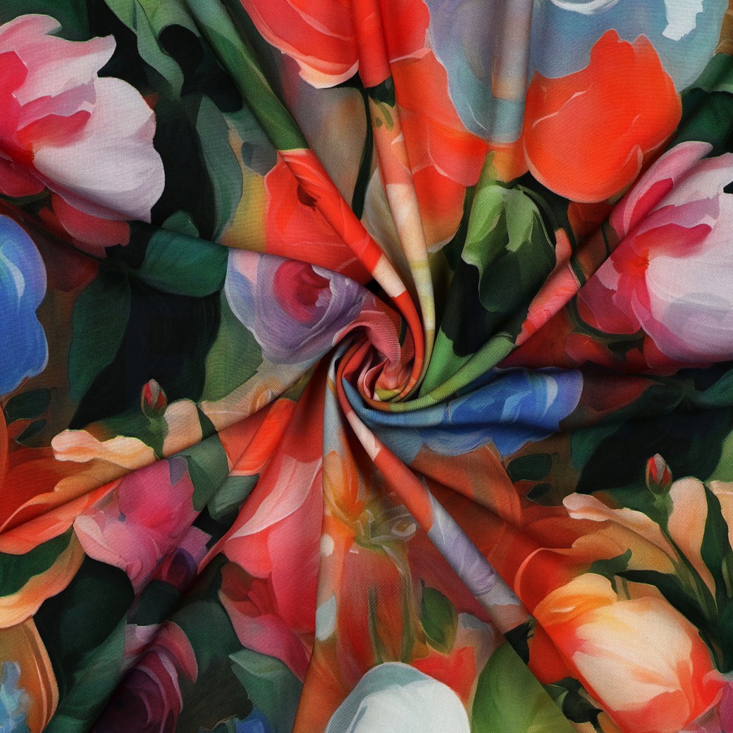 VISCOSE RADIANCE DIGITAAL BLOEMEN MULTI #7