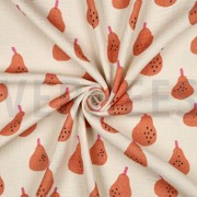 DOUBLE GAUZE GOTS PEREN JENNIFER BOURON NATUREL/PERZIK (thumbnail) #3